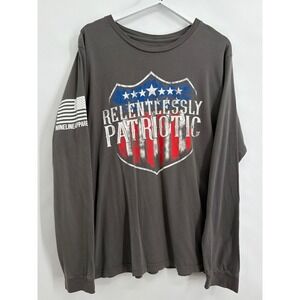 Nine Line Apparel Men 2XL Relentlessly Patriotic Long Sleeve Graphic T-Shirt